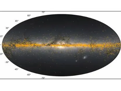 An on-sky view of Milky Way in the Galactic longitude-latitude (Photo/PIB)