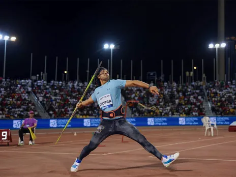 Neeraj Chopra in action (Photo/ANI)