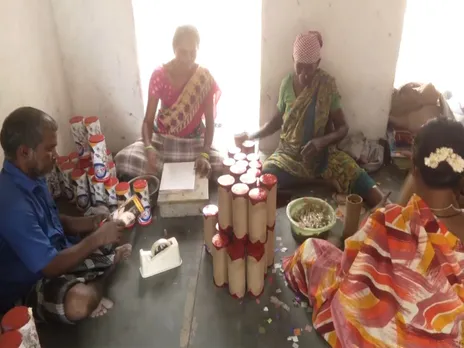 Workers producing fireworks in Sivakasi, Tamil Nadu (Photo/ANI)