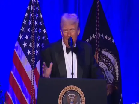 US President Donald Trump addresses the American Cornerstone Institute's Founders Dinner at Mount Vernon (Photo/Reuters)