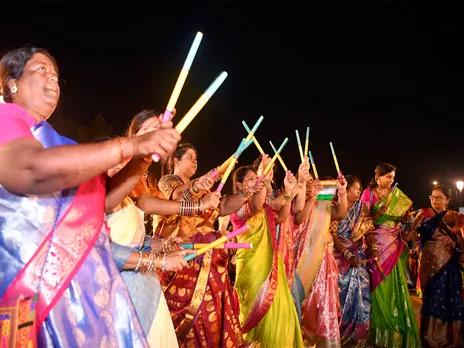 Bathukamma festival celebrations in Delhi (Photo/ANI)