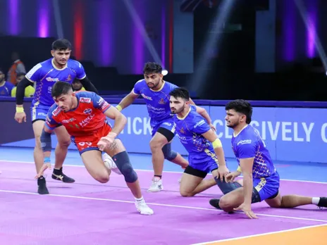 Players in action during the match (Photo: PKL)