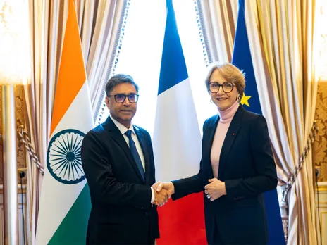 Foreign Secretary Vikram Misri and Secretary-General of the French Ministry for Europe and Foreign Affairs, Anne-Marie Descôtes (File Photo/X@MEA)