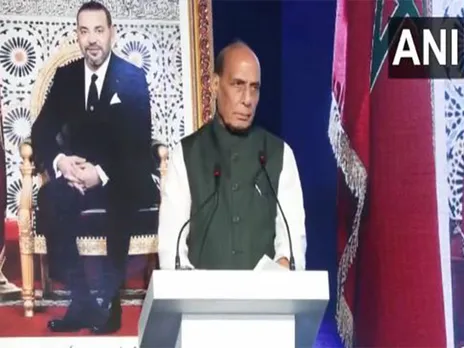 Defence Minister Rajnath Singh inaugurates Tata Advanced Systems’ new manufacturing facility at Berrechid in Morocco (Photo/ANI)