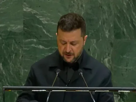 Ukrainian President Volodymyr Zelenskyy addresses the UN General Assembly (Photo/YouTube)