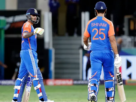 Shivam Dube and Suryakumar Yadav. (Photo/ANI)