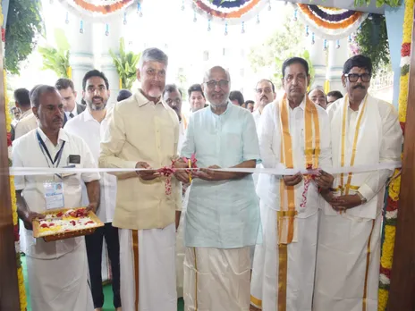 Vice President CP Radhakrishnan with Andhra Pradesh Chief Minister Chandrababu Naidu (Photo/X@VPIndia)