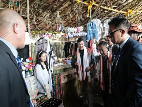 Chief Minister Prem Singh Tamang explores Sikkim’s contributions at the Ziro Festival of Music (Photo/ANI)