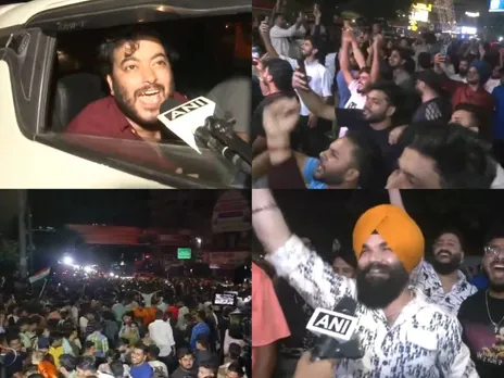 Indian fans celebrate after India lifts Asia Cup (Photo/ANI)