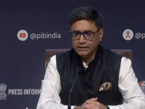 Foreign Secretary Vikram Misri addressing a joint press conference in New Delhi on the new India-Bhutan rail connectivity initiative (Photo/ANI)