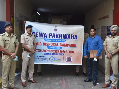 Chandigarh police disposed of seized narcotics weighing a total of 35.38331 kg   (Photo/ANI)