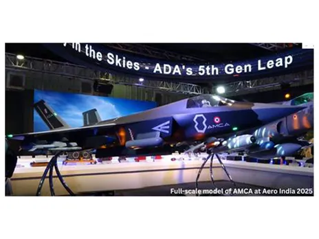 Full Scale model of the AMCAat Aero India 2025 (Photo/MoD)