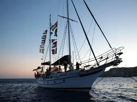 Sailing boats, part of the Global Sumud Flotilla aiming to reach Gaza (Photo/ Reuters)