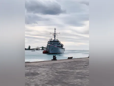 Indian Navy vessel INS Sutlej arrives at Port Louis, Mauritius, to undertake the 18th Joint Hydrographic Survey, reaffirming India-Mauritius maritime cooperation (Photo/PIB)