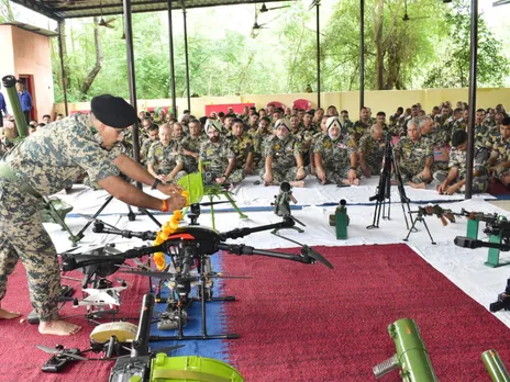 ADG and Director of BSF Academy in Gwalior, Shamsher Singh worshipping drones (Photo/ANI)