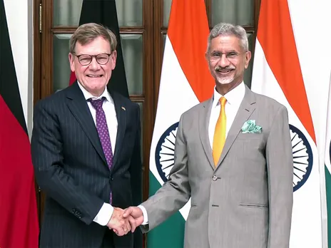 EAM S Jaishankar with his German counterpart FM Johann Wadephul (Photo/ ANI)