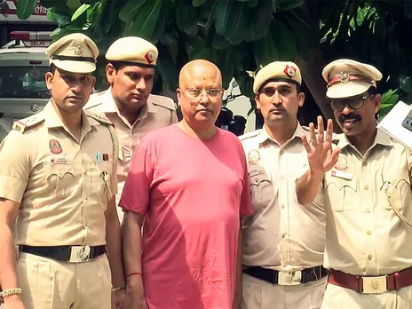 Chaitanyananda Saraswati in custody (Photo/ANI)