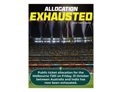 Huge crowd expected for MCG T20 as public ticket allocation exhausted (Photo: Cricket Australia)