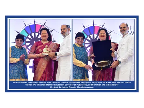 Ryan Group’s Managing Director Dr. Grace Pinto Honoured with the Mahatma Award 2025 for Lifetime Achievement and Business Leadership