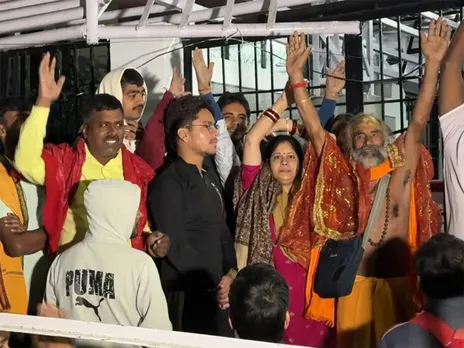 Devotees rejoice after Vaishno Devi Yatra resumes. (Photo/ANI)