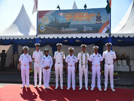 INS Kadmatt welcomed in Indonesia (Photo/ X@indiannavy)