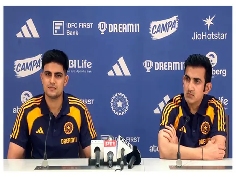 Shubman Gill and Gautam Gambhir. (Photo: ANI)