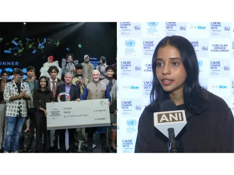 Lakme Fashion Week (L) (Photo/instagram/@circulardesignchallenge)  Varshne B, Founder of Crcle, (R) (Photo/ANI)