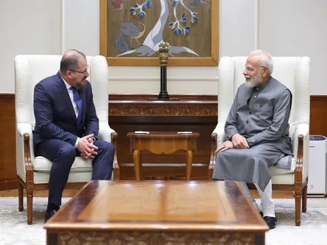 PM Narendra Modi with Cristiano R. Amon, President and CEO of Qualcomm (Photo/@cristianoamon)