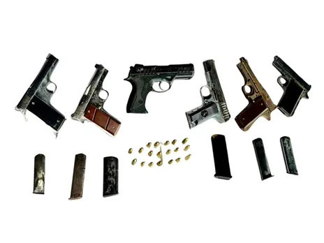 Punjab Police recover six pistols and 19 live cartridges from Bambiha Gang associates (Photo/ X @DGPPunjabPolice)