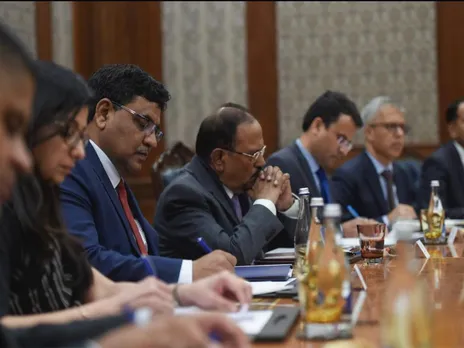 NSA Ajit Doval meets Secretary of the Security Council of the Kyrgyz Republic (Photo:X/@IndiaInKyrgyz)