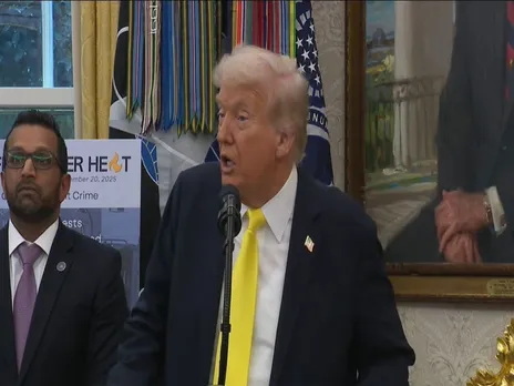 US President Donald Trump speaks at the Oval Office on Hamas disarmament and the ongoing situation in Gaza. (Image Source: The White House/YouTube)