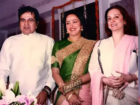 Dilip Kumar, Hema Malini and Saira Banu (Photo/instagram/@sairabanu)