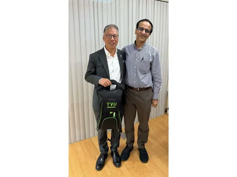 Paul Shen, CEO of TVU Networks (Left), and Sanjiv Prakash, CEO of ANI (Right)