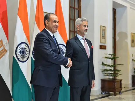 External Affairs Minister S Jaishankar with Egyptian Foreign Minister Badr Abdelatty at the inaugural India–Egypt Strategic Dialogue in New Delhi on Thursday. (Photo: X/@DrSJaishankar)