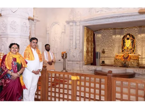 Tripura CM Manik Saha at Ram Mandir in Ayodhya (Photo/ANI)