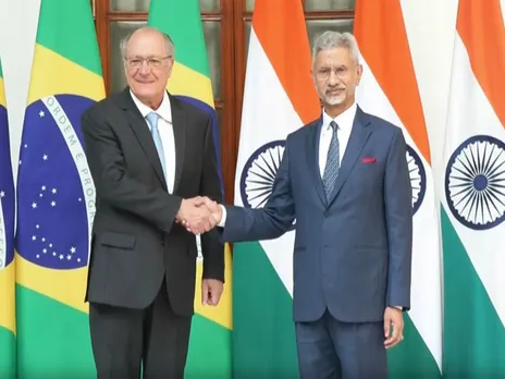 EAM S Jaishankar with Brazil’s Vice President, Geraldo Alckmin (Photo/ ANI)