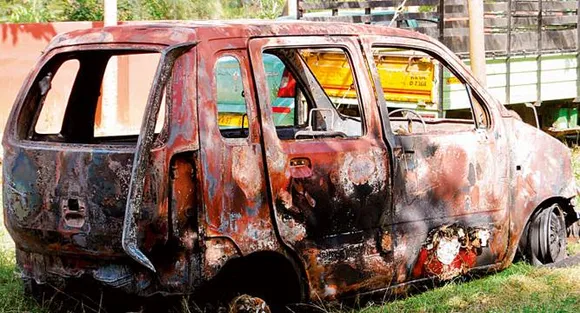 Mob strips Tanzanian girl, torches her car as police watch