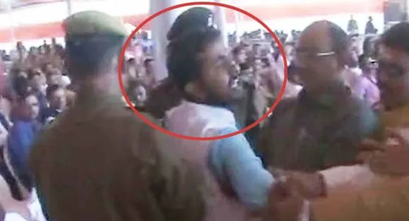 WATCH: BHU student roughed up by BJP workers at PM Modi's program