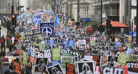 Thousands join anti-nuclear weapons march in London