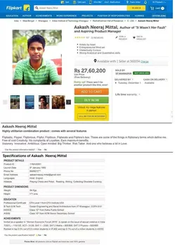 What an idea Sirji? IIT Kharagpur student puts himself on sale at 'Flipkart' 