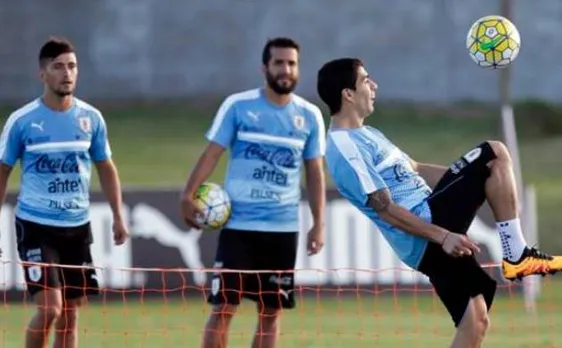 Suarez back with Uruguay; ends biting ban from World Cup