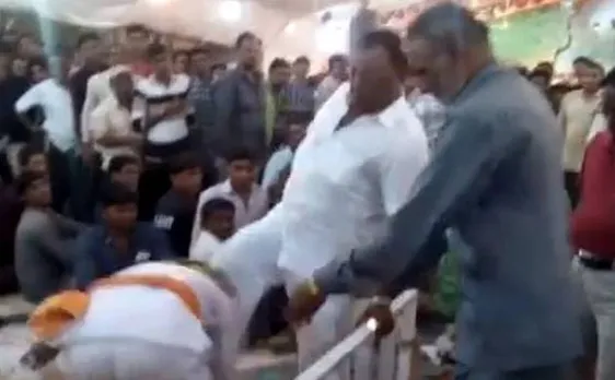 Outrageous! BJP MP Vitthal Radadiya caught kicking elderly man 