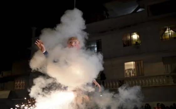 Donald Trump effigy set ablaze in Mexico Easter ritual