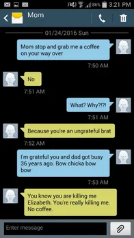 A daughter's hilarious text messages to her mom go viral