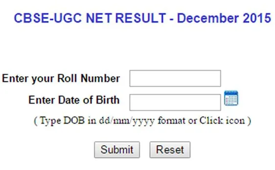 CBSE UGC NET December 2015 results announced; check results at cbseresults.nic.in