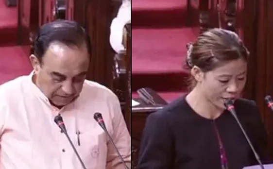 Mary Kom, Subramanian Swamy take oath as members of Rajya Sabha