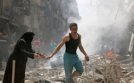 Air strike hits clinic in rebel area of Syria's Aleppo