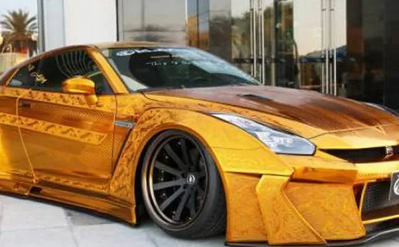 USD 1 million gold-plated car Godzilla on display in Dubai