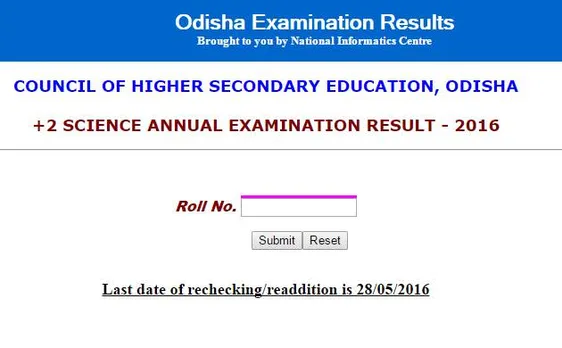 CHSE Odisha Board Class 12th Science results declared @orissaresults.nic.in and chseodisha.nic.in
