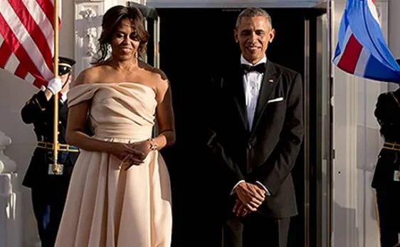 Wow! Michelle Obama stuns in Naeem Khan for Nordic State Dinner